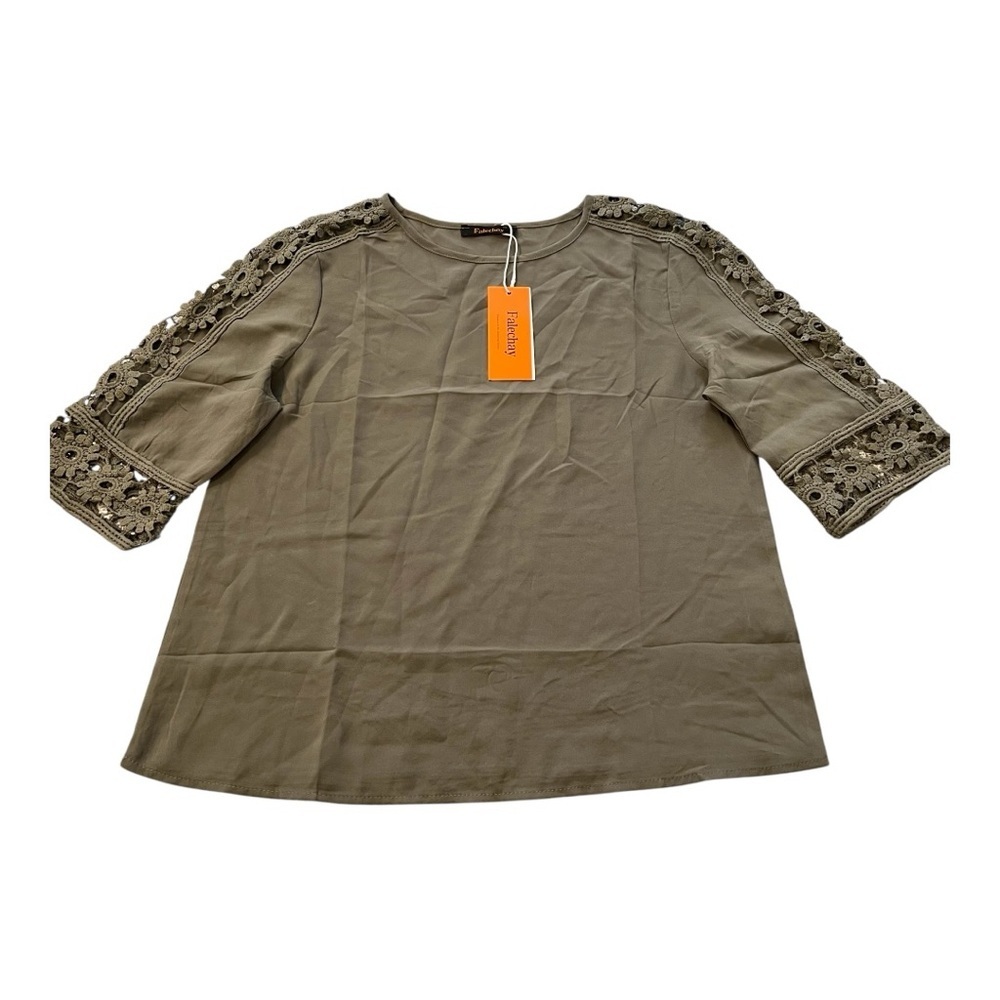 NWT Falechay Women's Blouse- Olive Size Small